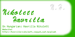 nikolett havrilla business card